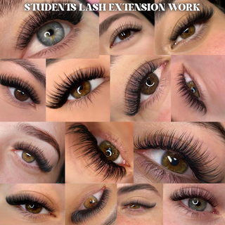 Lash Extensions Student work