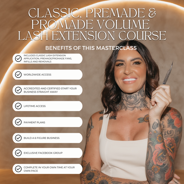 Classic, Premade & Promade Volume Lash Extension Course