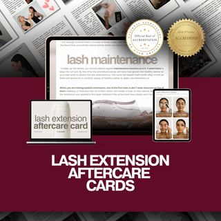 Lash Extension Aftercare Card Template