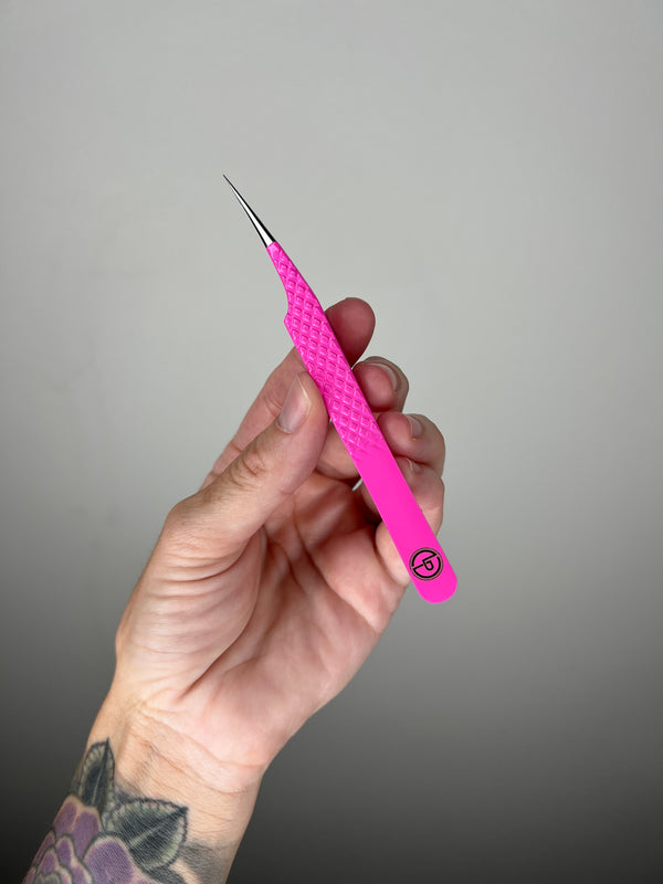 Isolation Nano Tip Tweezer Neon Pink