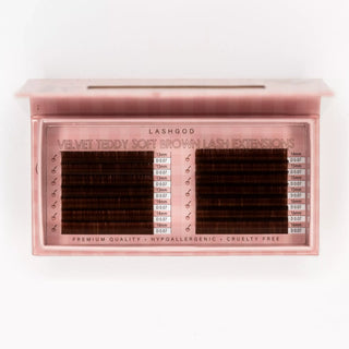 Velvet Teddy Soft Brown Eyelash Extension Lash Tray