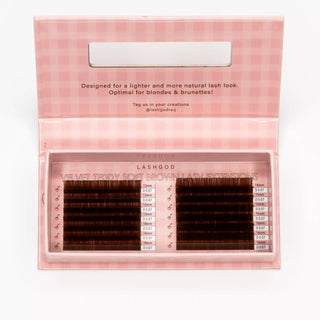 Velvet Teddy Soft Brown Eyelash Extension Lash Tray