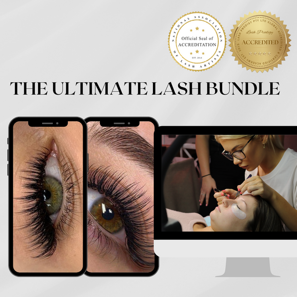 The Ultimate Lash Extension Bundle (Classic, Hybrid,Handmade Russian Volume 3D-10D) & Premade Volume Course