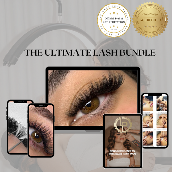 The Ultimate Lash Extension Bundle (Classic, Hybrid,Handmade Russian Volume 3D-10D) & Premade Volume Course