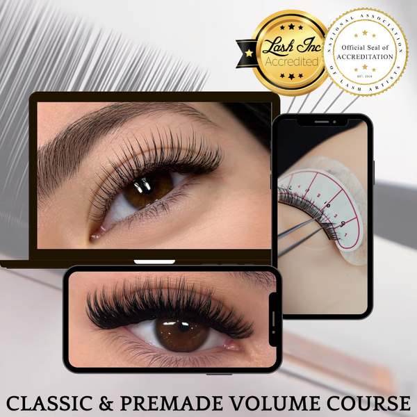 Classic, Premade & Promade Volume Lash Extension Course