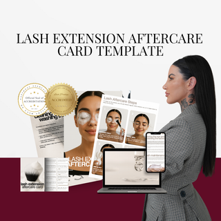 Lash Extension Aftercare Card Template