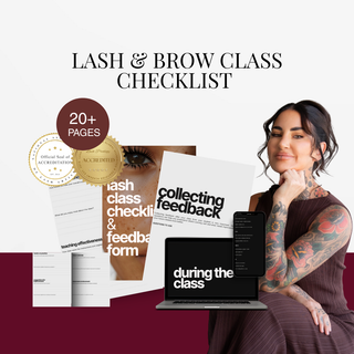 Lash & Brow Class Checklist & Feedback Form For Trainers