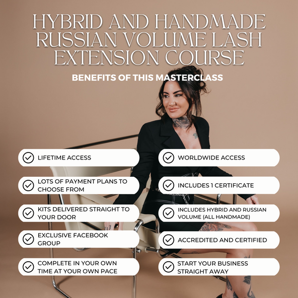 Handmade Hybrid & Russian Volume (3D - 10D) Lash Extension Course