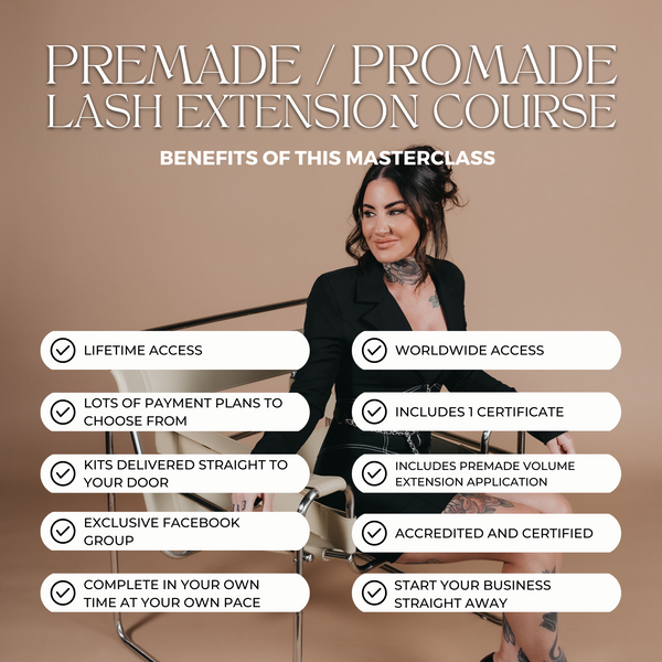 Premade & Promade Volume Lash Extension Course