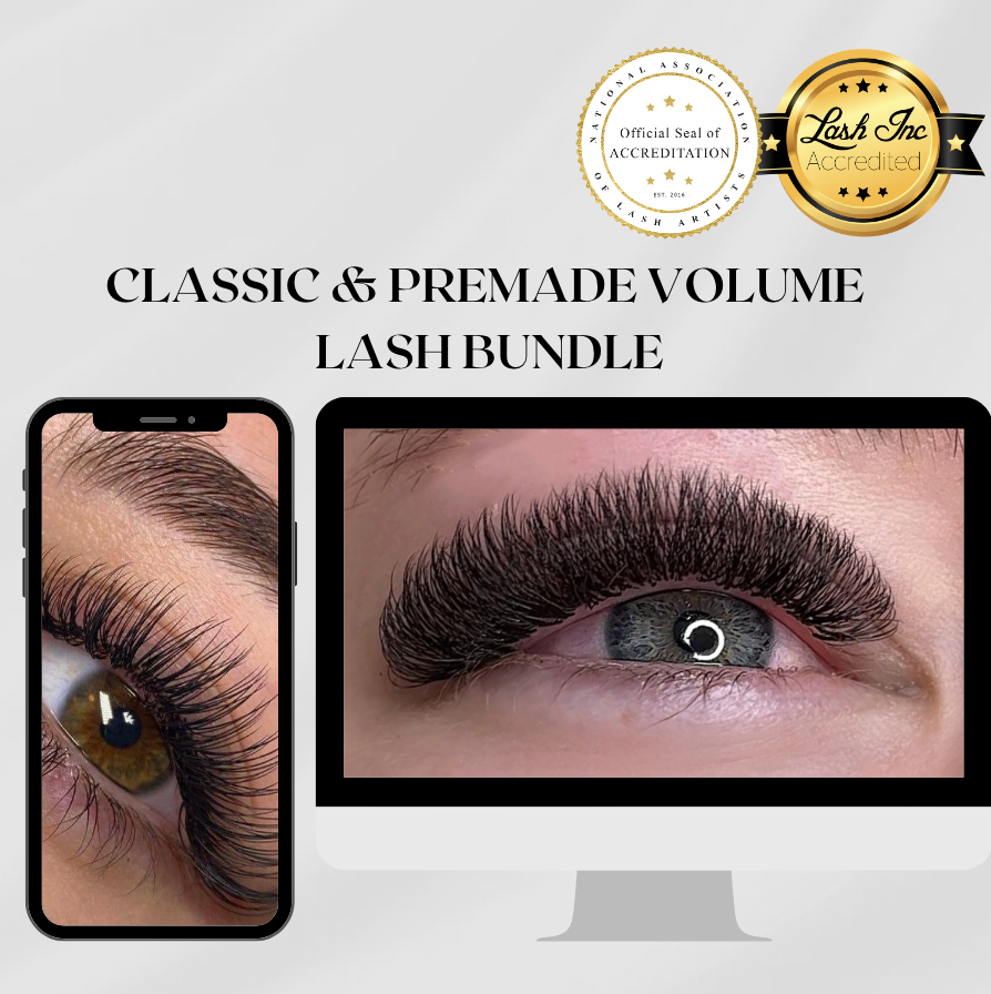 Classic, Premade & Promade Volume Lash Extension Course