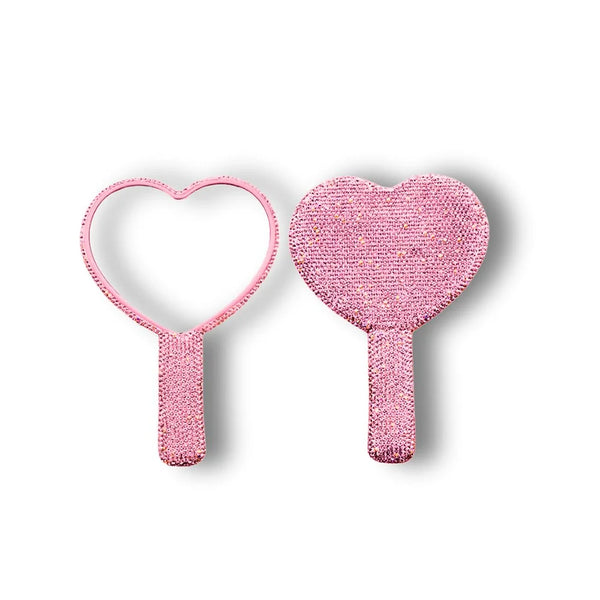 Pink Diamond Heart Mirror