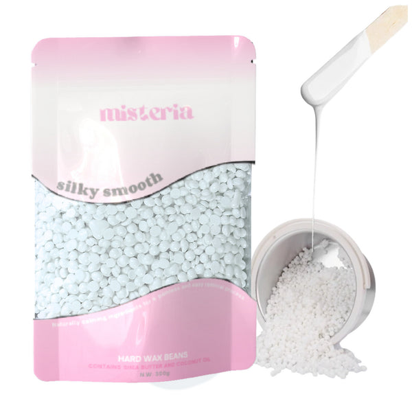 WHITE SHIMMER WAX BEADS 300g